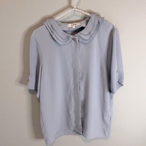 Simple Retro Darling Blue Blouse